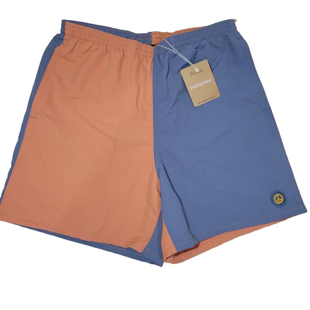 Patagonia Baggies Swim Trunk Shorts Mens Size Small Lined‎ 5” Inseam Peace Patch